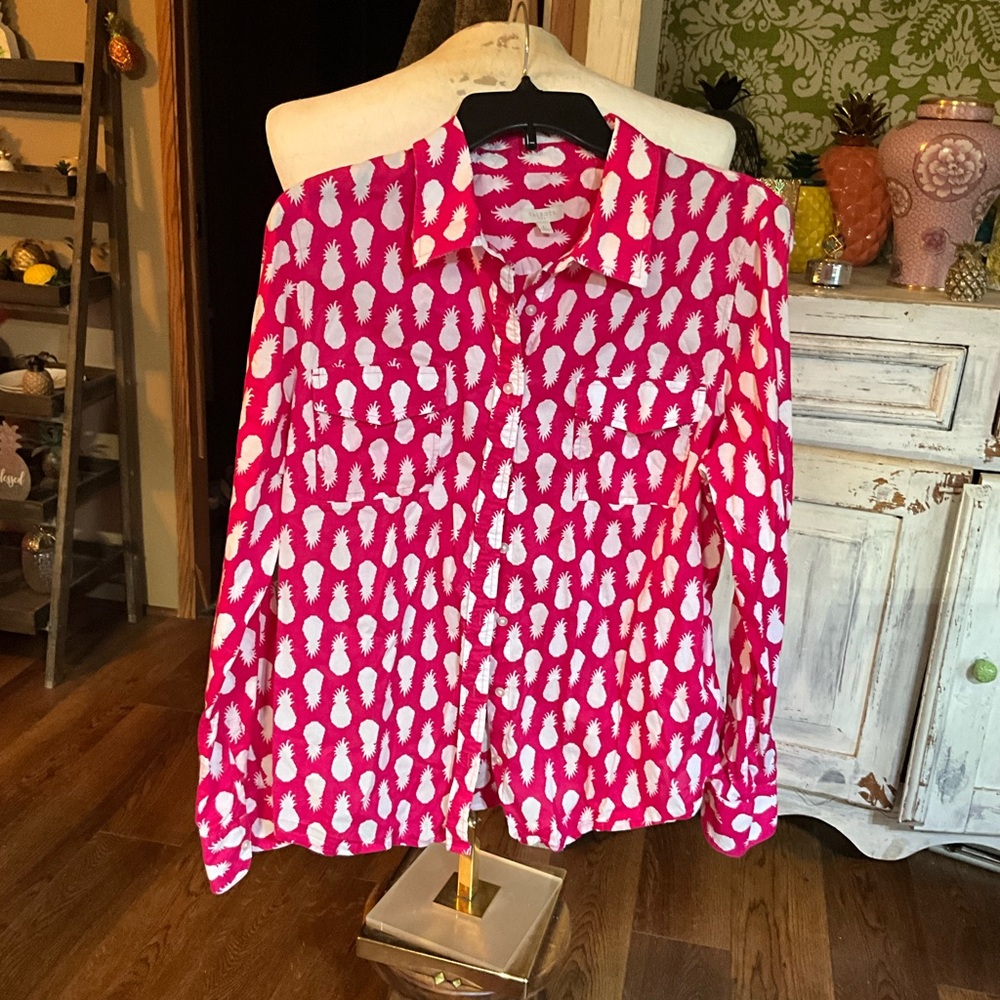 Talbots Large Ls Button Up - image 7
